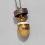Acorn and squirrel locket necklace